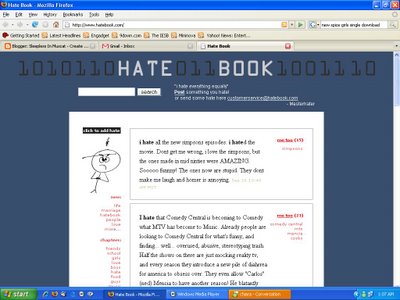 A Screen Shot of Hatebook from Omani Blogger Sleepless in Muscat’s Site